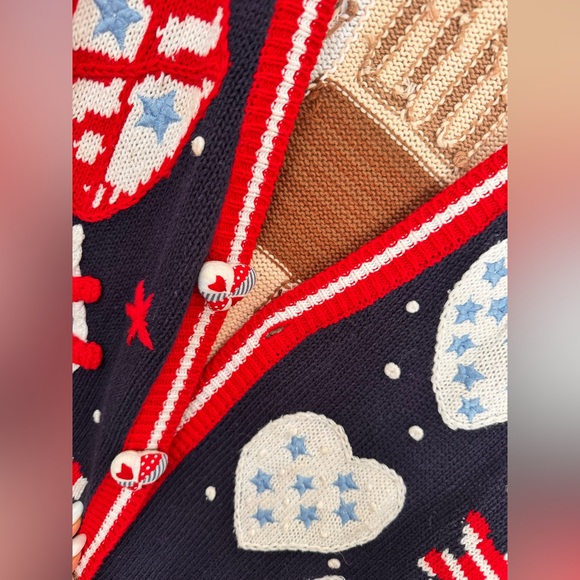 Eagle’s Eye Collectibles Festive American Knit Vest Size S - Picture 4 of 4